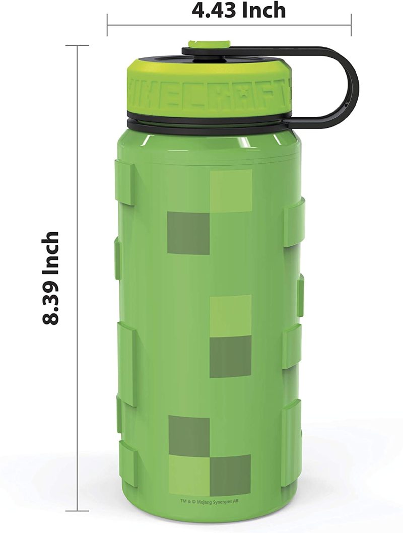 Kitchen & Dining |  Zak Designs 24Oz Xbox 18/8 Stainless Steel Vacuum Insulated Water Rugged Sports Bottle Easy Grip And Keeps Drinks Cold (24 Oz Home Decor & Cleaning Kitchen & Dining