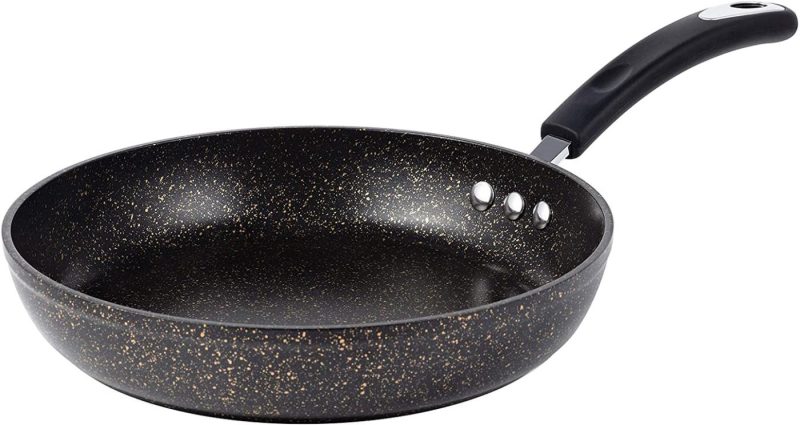 Kitchen & Dining |  8" Stone Earth Frying Pan By Ozeri, With 100% Apeo & Pfoa-Free Stone-Derived Non-Stick Coating From Germany, Obsidian Gold Cookware Cookware