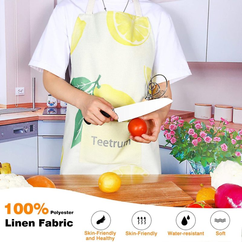 Kitchen & Table Linens |  Cute Cooking Aprons With Pockets For Men Chef Adults Waterproof Kitchen Bib Apron For Baking Work Shop Home Decor & Cleaning Kitchen & Dining