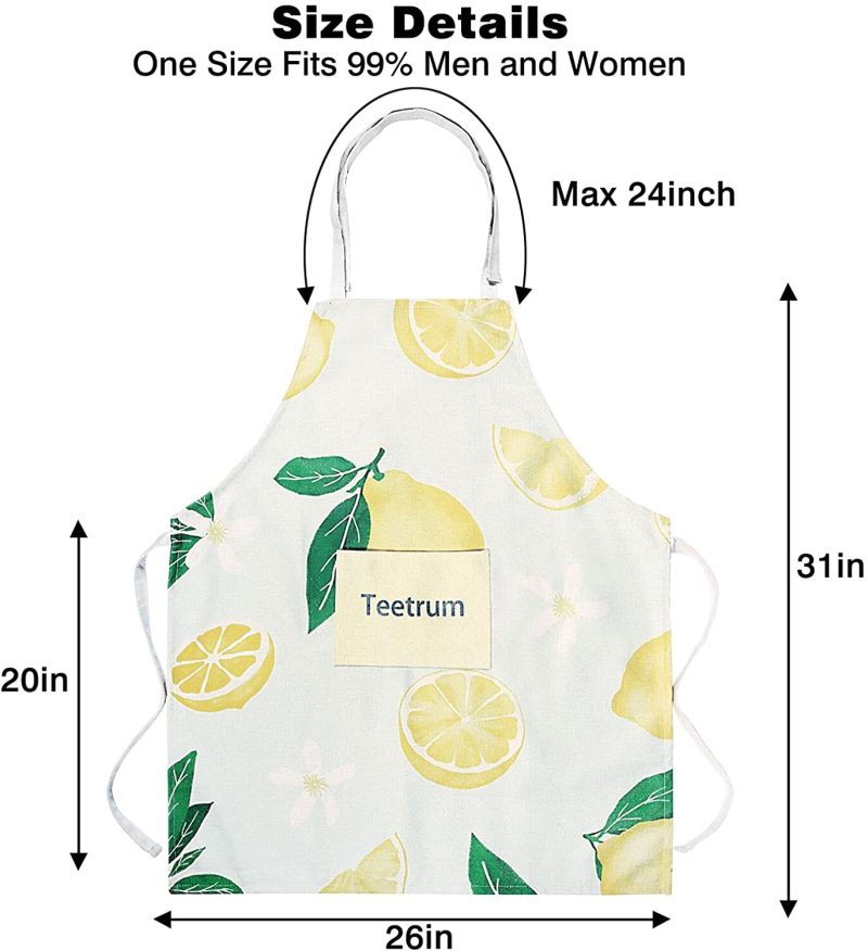 Kitchen & Table Linens |  Cute Cooking Aprons With Pockets For Men Chef Adults Waterproof Kitchen Bib Apron For Baking Work Shop Home Decor & Cleaning Kitchen & Dining