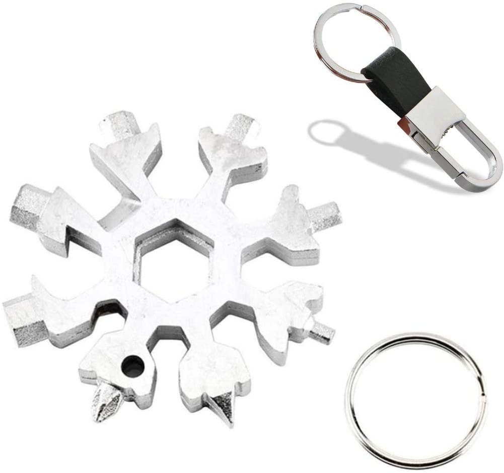 Kitchen Utensils & Gadgets |  18-In-1 Snowflake Multi-Tool, Stainless Combination Compact Portable Outdoor Products Tool Card Keychain Bottle Opener (Silver A) Home Decor & Cleaning DXBVS