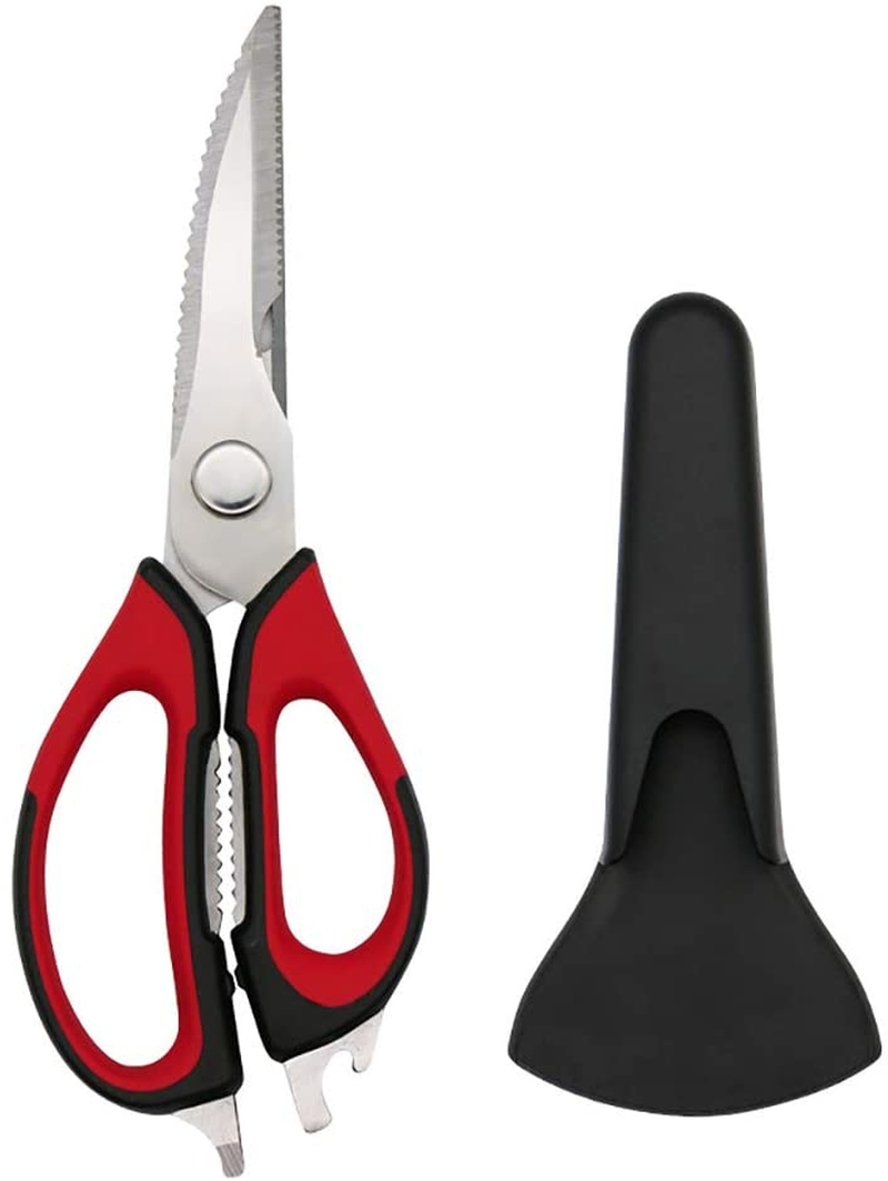 Kitchen Utensils & Gadgets |  6 Function Kitchen Scissors Shears For Chef Detachable With Magnetic Holder Cutlery & Knife Accessories Cutlery & Knife Accessories