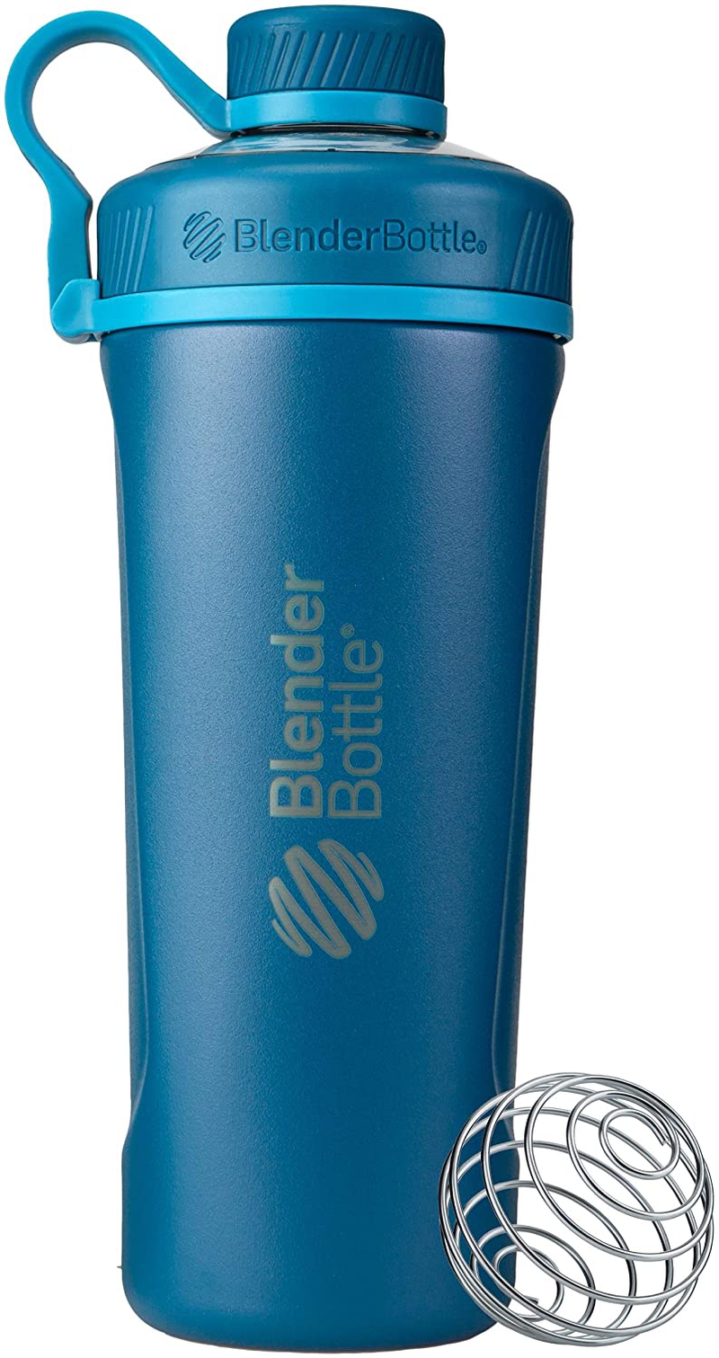 Kitchen Utensils & Gadgets |  Blenderbottle Radian Shaker Cup Insulated Stainless Steel Water Bottle With Wire Whisk, 26-Ounce, Deep Blue Home Decor & Cleaning Blender Bottle