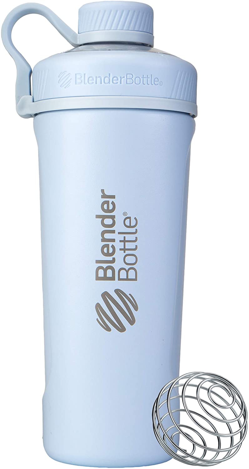 Kitchen Utensils & Gadgets |  Blenderbottle Radian Shaker Cup Insulated Stainless Steel Water Bottle With Wire Whisk, 26-Ounce, Matte Arctic Blue Home Decor & Cleaning Arctic Blue