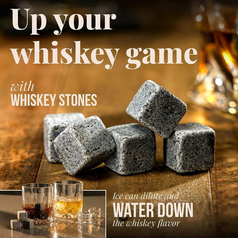 Kitchen Utensils & Gadgets |  Chilling Whiskey Rocks Set Of 6 Home Decor & Cleaning Chalk Grey