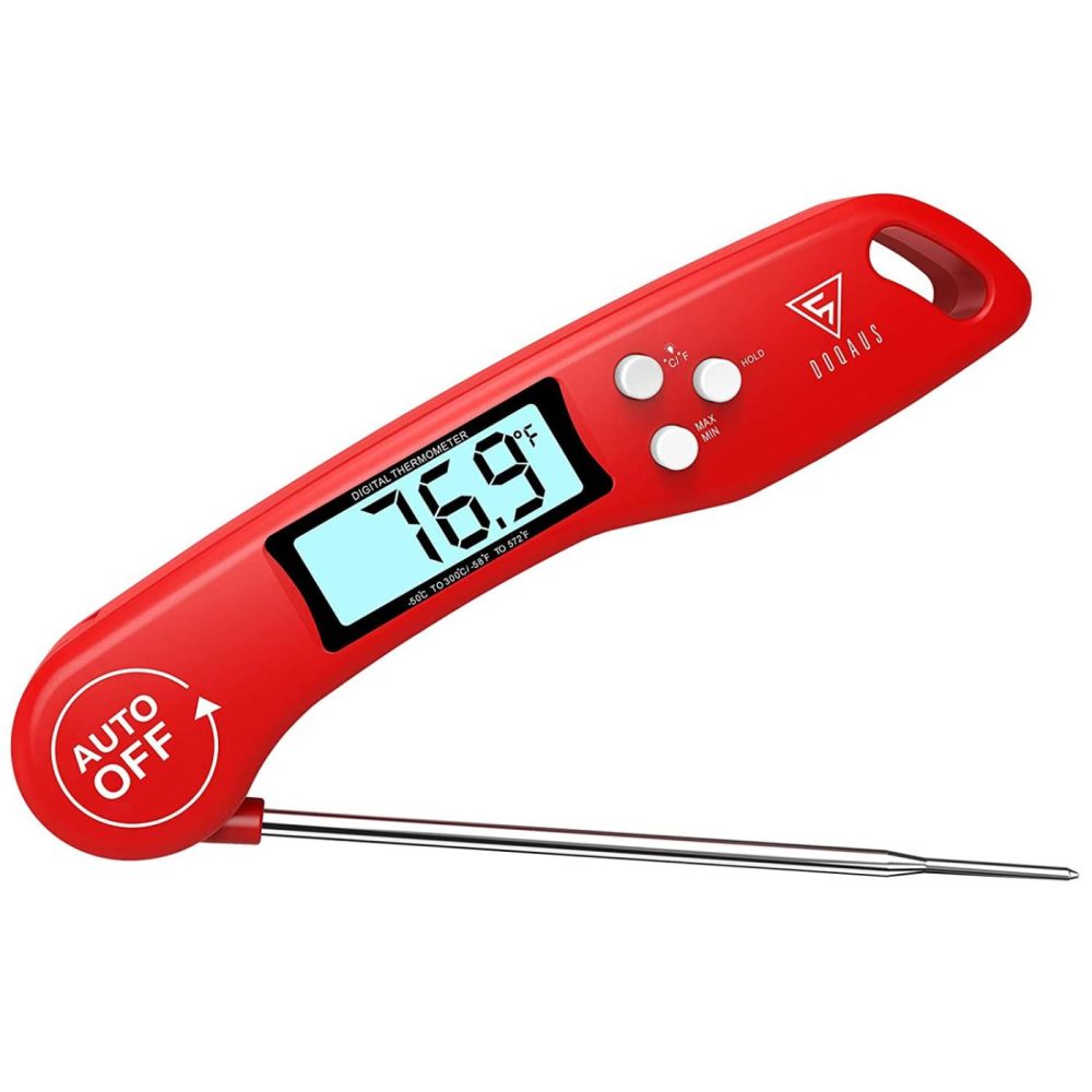 Kitchen Utensils & Gadgets |  Doqaus Meat Thermometer [Upgraded 2021], Instant Read Food Thermometer For Cooking, Digital Kitchen Thermometer Probe With Backlit & Reversible Display, Cooking Thermometer For Turkey Grill Bbq Candy Home Decor & Cleaning DOQAUS