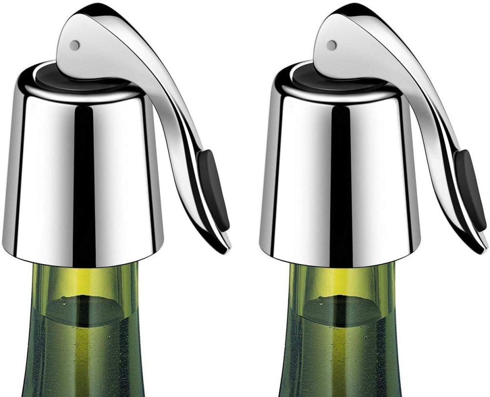 Kitchen Utensils & Gadgets |  Erhiry Wine Bottle Stopper Stainless Steel, Wine Bottle Plug With Silicone, Expanding Beverage Bottle Stopper, Reusable Wine Saver, Bottle Sealer Keeps Wine Fresh, Best Gift Accessories (2 Pack) Home Decor & Cleaning ERHIRY