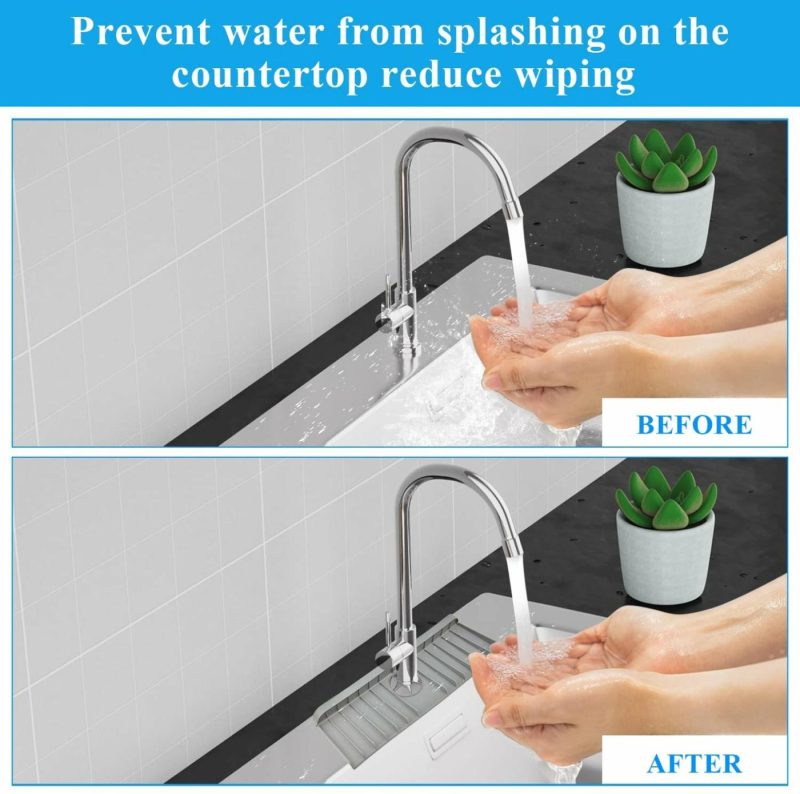 Kitchen Utensils & Gadgets |  Kitchen Sink Faucet Splash Guard Home Decor & Cleaning black