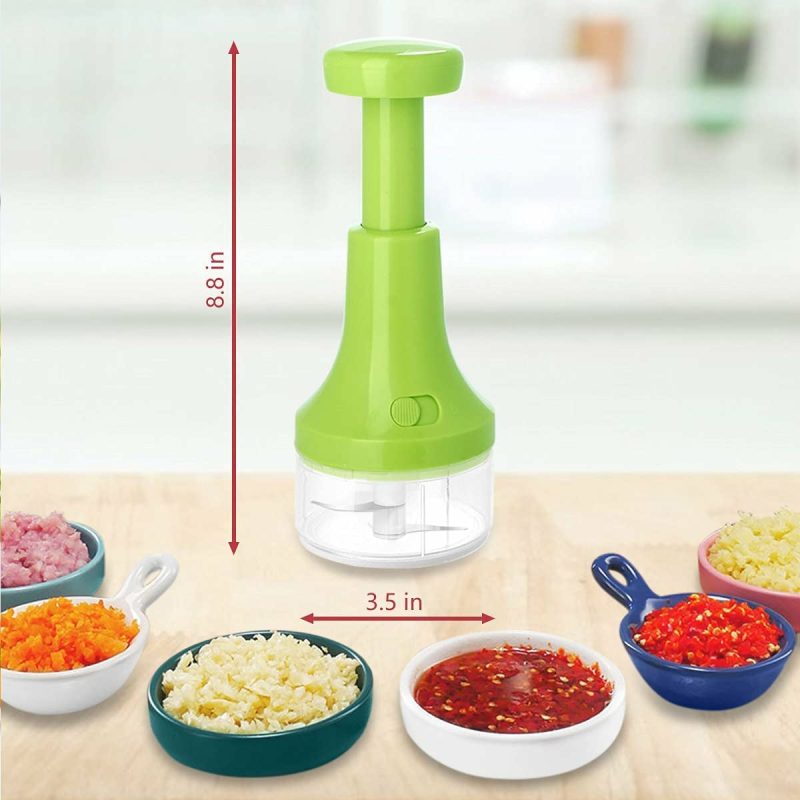 Kitchen Utensils & Gadgets |  Manual Food Chopper, Hand Held Food Processor Mixer Dicer Quick & Powerful Manual Vegetable Chopper Garlic Chopper For Boneless Meat, Fruits, Vegetables,Onions, Garlic S Home Decor & Cleaning GLADICER