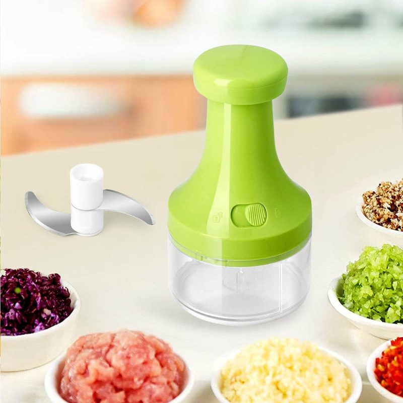 Kitchen Utensils & Gadgets |  Manual Food Chopper, Hand Held Food Processor Mixer Dicer Quick & Powerful Manual Vegetable Chopper Garlic Chopper For Boneless Meat, Fruits, Vegetables,Onions, Garlic S Home Decor & Cleaning GLADICER