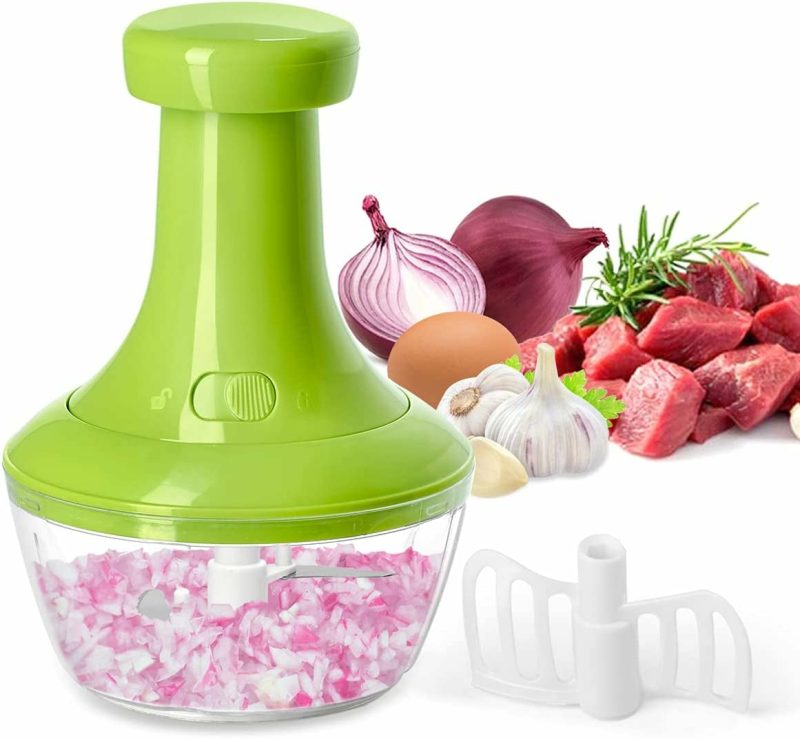 Kitchen Utensils & Gadgets |  Manual Food Chopper, Hand Held Food Processor Mixer Dicer Quick & Powerful Manual Vegetable Chopper Garlic Chopper For Boneless Meat, Fruits, Vegetables,Onions, Garlic S Home Decor & Cleaning GLADICER