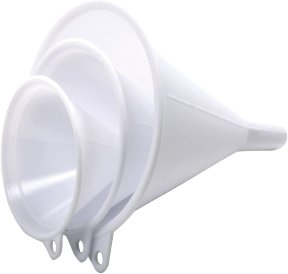 Kitchen Utensils & Gadgets |  Norpro Plastic Funnel, Set Of 3, Set Of Three, White Home Decor & Cleaning Kitchen & Dining