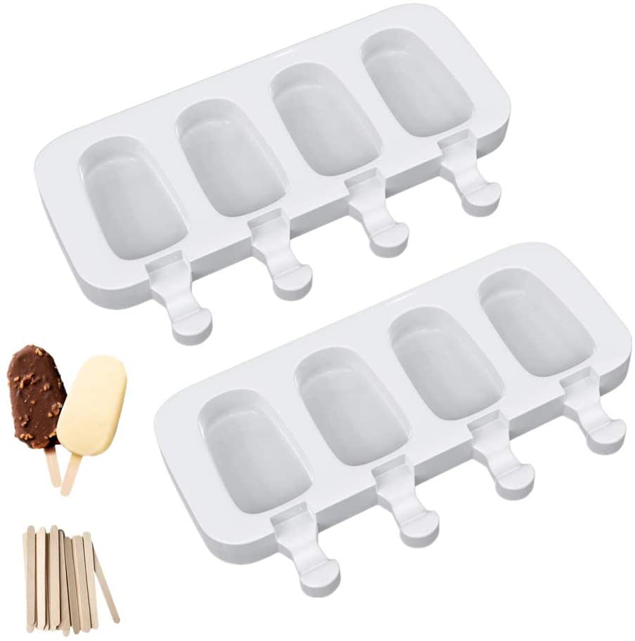 Kitchen Utensils & Gadgets |  Ouddy Upgrade 2 Pack Large Popsicle Molds, Ice Cream Mold & Silicone Cakesicle Molds With 50 Wooden Sticks & 30 Popsicle Bags For Diy Ice Pop And Cake Home Decor & Cleaning Kitchen & Dining