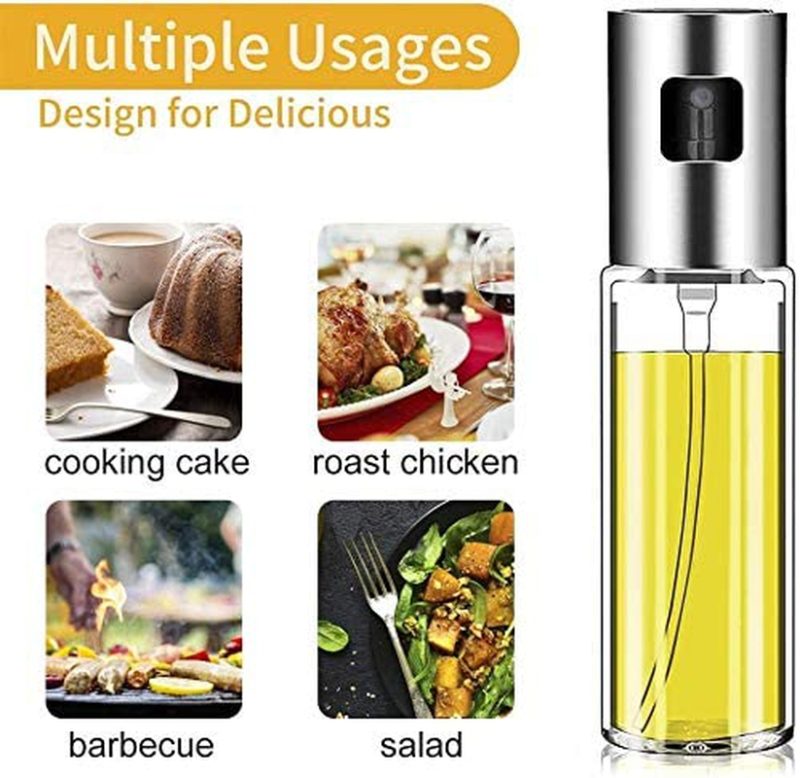 Kitchen Utensils & Gadgets |  Puzmug Oil Sprayer For Cooking, 100Ml Oil Spray Bottle Versatile Glass For Cooking, Baking, Roasting, Grilling Home Decor & Cleaning Kitchen & Dining