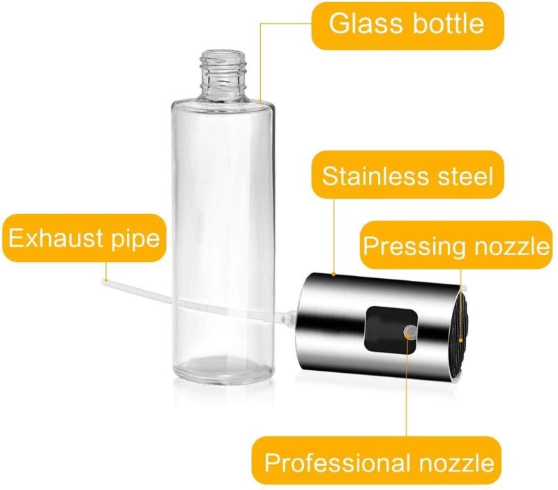 Kitchen Utensils & Gadgets |  Puzmug Oil Sprayer For Cooking, 100Ml Oil Spray Bottle Versatile Glass For Cooking, Baking, Roasting, Grilling Home Decor & Cleaning Kitchen & Dining