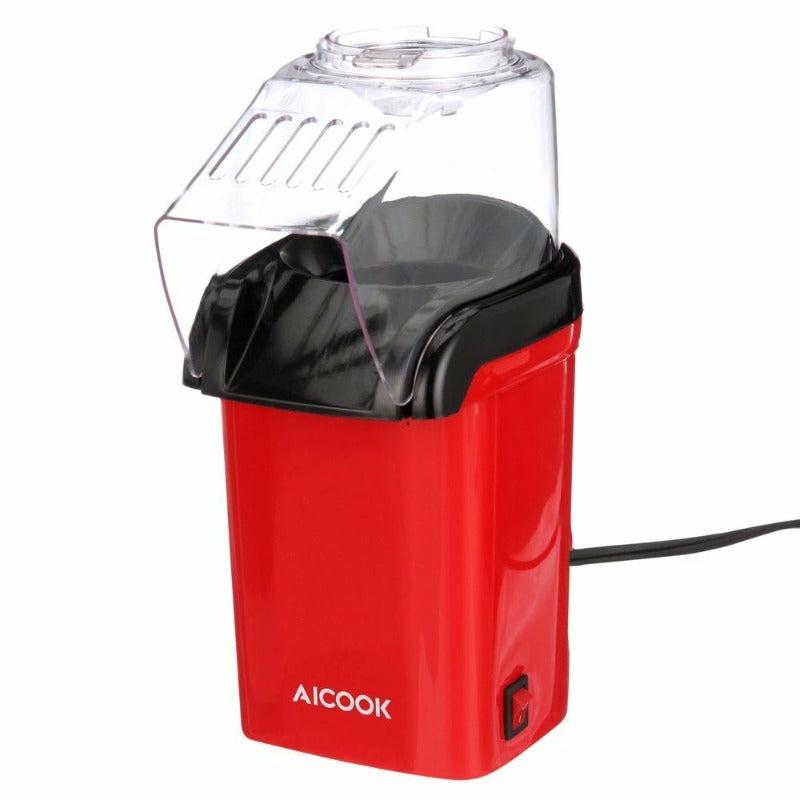 Kitchen Utensils & Gadgets |  Retro Hot Air Popcorn Maker, 1200W, Oil&Bpa Free, Red Appliances AICOOK