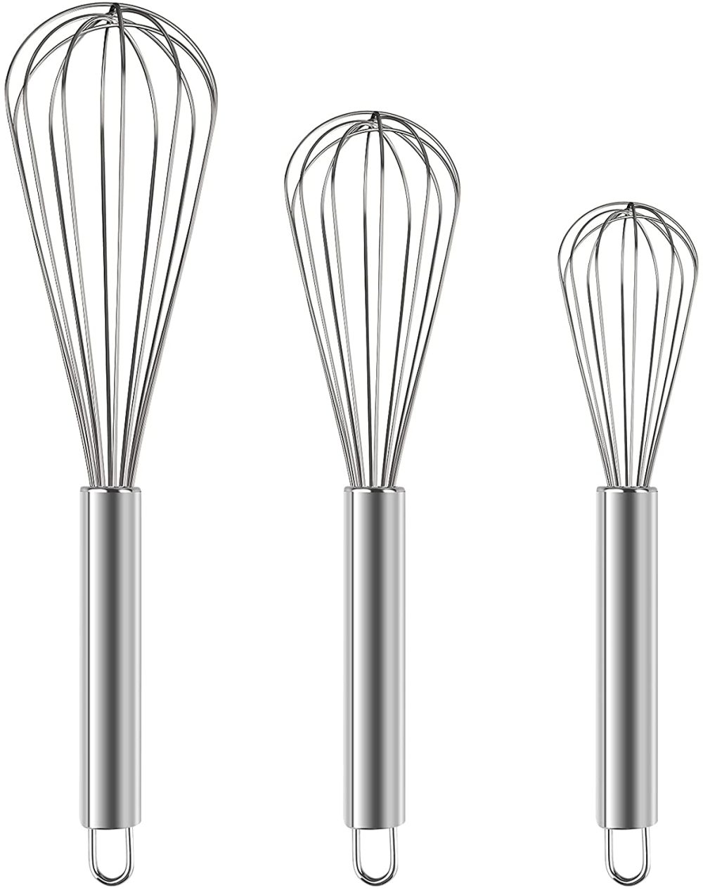 Kitchen Utensils & Gadgets |  Ylyl 3 Pcs Large Small Metal Mini Whisk Sets, Stainless Steel Egg Wire Tiny Whisks For Cooking Baking, Professional Whisking Wisk Kitchen Tool Utensil, Beater Balloon Whisker/Wisks/Wisker For Stirring Home Decor & Cleaning Kitchen & Dining