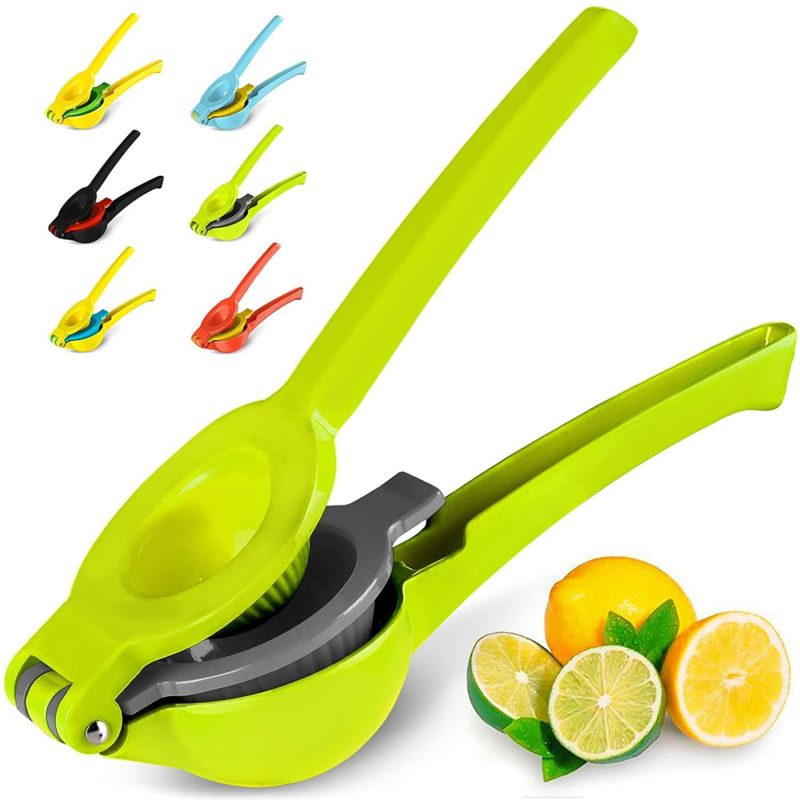 Kitchen Utensils & Gadgets |  Zulay Premium Quality Metal Lemon Lime Squeezer – Manual Citrus Press Juicer Home Decor & Cleaning Aspen Gold & Princess Blue