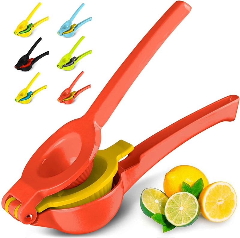 Kitchen Utensils & Gadgets |  Zulay Premium Quality Metal Lemon Lime Squeezer – Manual Citrus Press Juicer Home Decor & Cleaning Aspen Gold & Princess Blue