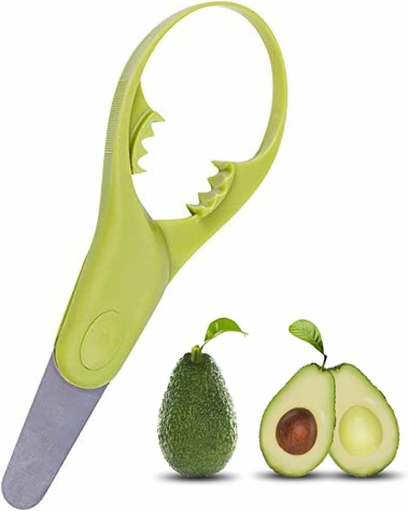 Kitchen Utensils & Gadgets |  Avocado Slicer,Avocado Tool 3In1 Avocado Slicer Kamizen Stainless Steel Safety Blade For Avocado And Multifunction Fruit Cutter,Green-Slicer 9.2"X3.3"X0.8" Men,Women And Children(1-Pack) Home Decor & Cleaning Accessory USA