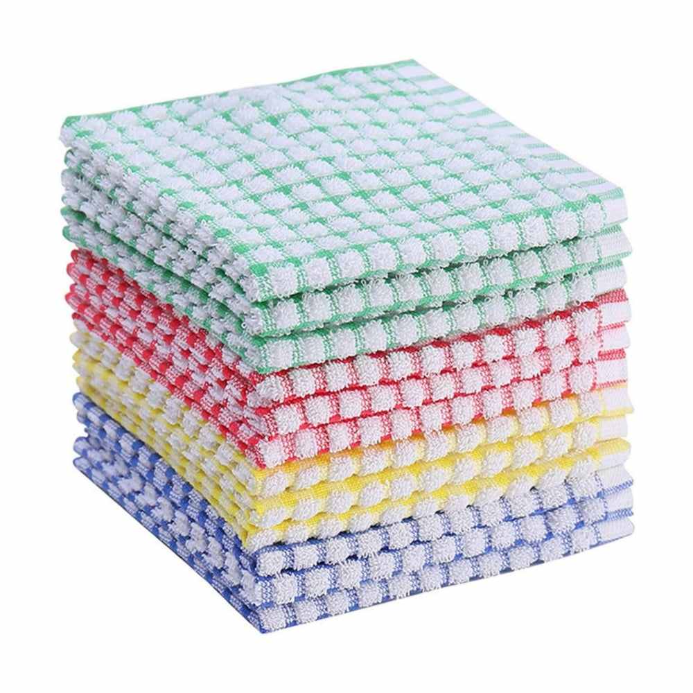 Kitchen & Dining |  Kitchen Dishcloth Set, 12"X12" 12-Pack, Pure Cotton Cleaning Dish Towel, Highly Absorbent (Mix Color) Home Decor & Cleaning Egles