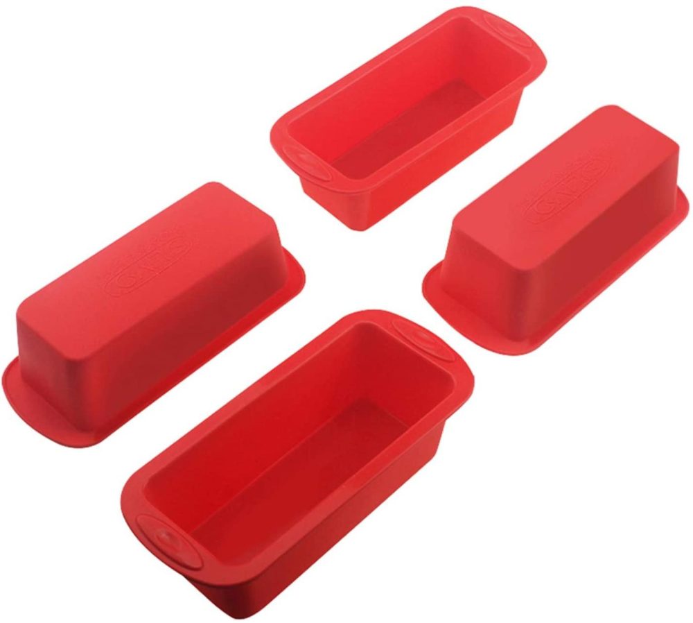 Kitchen & Dining |  Set Of 4 Silicone Mini Loaf Pan — Silivo Non-Stick Mini Loaf Baking Pans, Mini Cake Pan, Mini Bread Loaf Pans For Cake, Bread , Meatloaf And Quiche – 5.7"X2.5"X2.2" Bakeware Bakeware