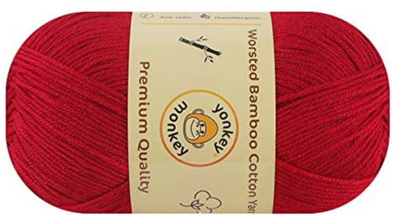 Knitting & Crochet |  10-Pack Yonkey Monkey Skein Tencel Yarn – 70% Bamboo, 30% Cotton – Softest Quality Crocheting, Knitting Supplies – Lightweight And Breathable Fabric Threads 210 Meters Arts, Crafts & Sewing Berry 9032