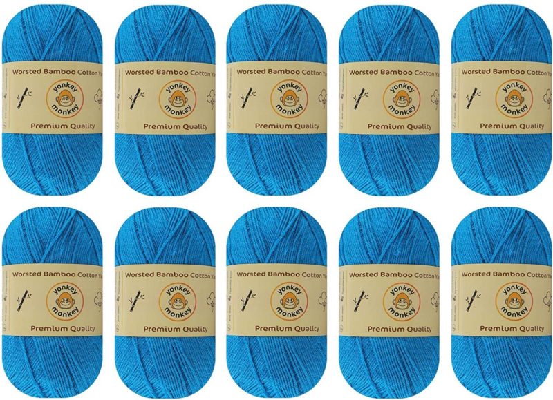 Knitting & Crochet |  10-Pack Yonkey Monkey Skein Tencel Yarn – 70% Bamboo, 30% Cotton – Softest Quality Crocheting, Knitting Supplies – Lightweight And Breathable Fabric Threads 210 Meters Arts, Crafts & Sewing Berry 9032