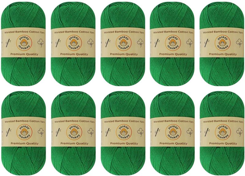 Knitting & Crochet |  10-Pack Yonkey Monkey Skein Tencel Yarn – 70% Bamboo, 30% Cotton – Softest Quality Crocheting, Knitting Supplies – Lightweight And Breathable Fabric Threads 210 Meters Arts, Crafts & Sewing Berry 9032