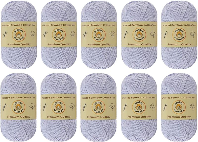 Knitting & Crochet |  10-Pack Yonkey Monkey Skein Tencel Yarn – 70% Bamboo, 30% Cotton – Softest Quality Crocheting, Knitting Supplies – Lightweight And Breathable Fabric Threads 210 Meters Arts, Crafts & Sewing Berry 9032