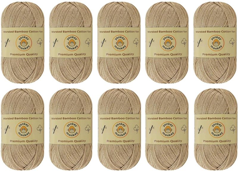 Knitting & Crochet |  10-Pack Yonkey Monkey Skein Tencel Yarn – 70% Bamboo, 30% Cotton – Softest Quality Crocheting, Knitting Supplies – Lightweight And Breathable Fabric Threads 210 Meters Arts, Crafts & Sewing Berry 9032