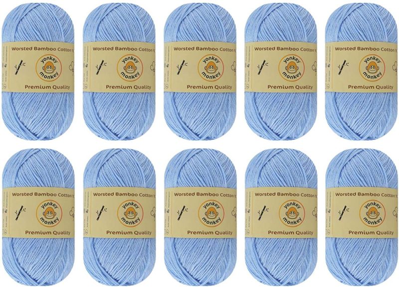 Knitting & Crochet |  10-Pack Yonkey Monkey Skein Tencel Yarn – 70% Bamboo, 30% Cotton – Softest Quality Crocheting, Knitting Supplies – Lightweight And Breathable Fabric Threads 210 Meters Arts, Crafts & Sewing Berry 9032