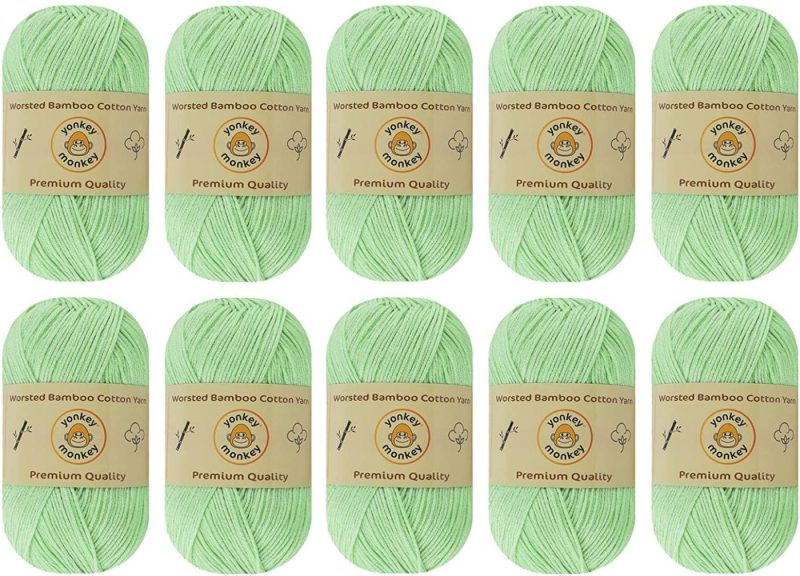 Knitting & Crochet |  10-Pack Yonkey Monkey Skein Tencel Yarn – 70% Bamboo, 30% Cotton – Softest Quality Crocheting, Knitting Supplies – Lightweight And Breathable Fabric Threads 210 Meters Arts, Crafts & Sewing Berry 9032