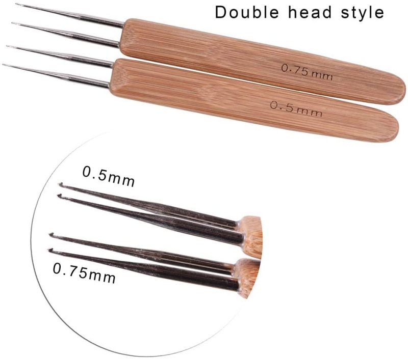 Knitting & Crochet |  3Pcs/Set Dreadlock Crochet Hook For Hair Dreadlock Needle Tool For Braid Craft Dread Locks Crochet Needles 0.5Mm (1 Hook 2 Hooks 3 Hooks) Arts, Crafts & Sewing Knitting & Crochet