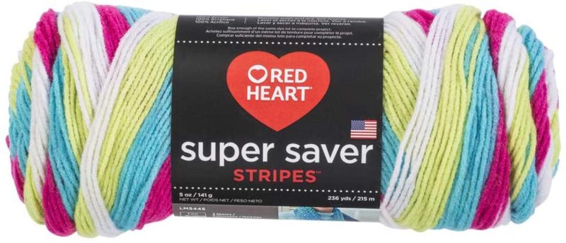 Knitting & Crochet |  Red Heart Super Saver Yarn Arts, Crafts & Sewing Bright Stripe