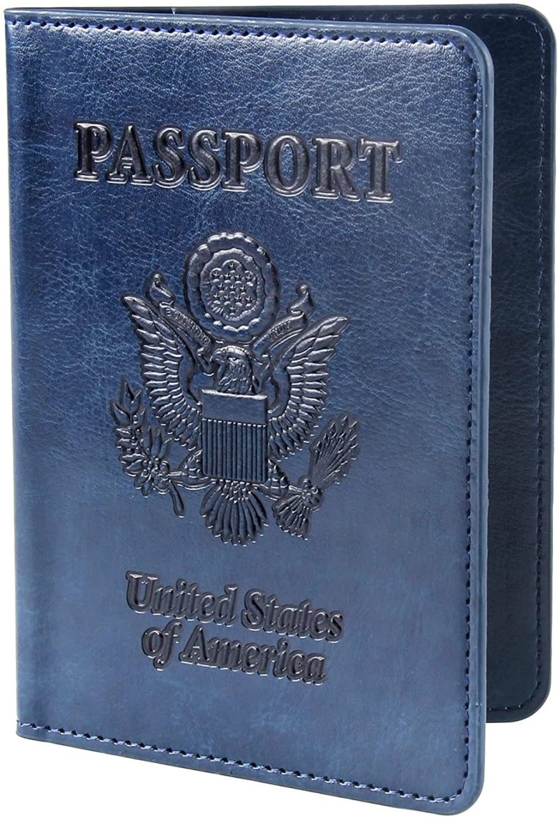 Luggage Accessories |  Passport And Vaccine Card Holder Combo, Passport Holder With Vaccine Card Slot, Pu Leather Passport Cover And Vaccine Card Protector Luggage black