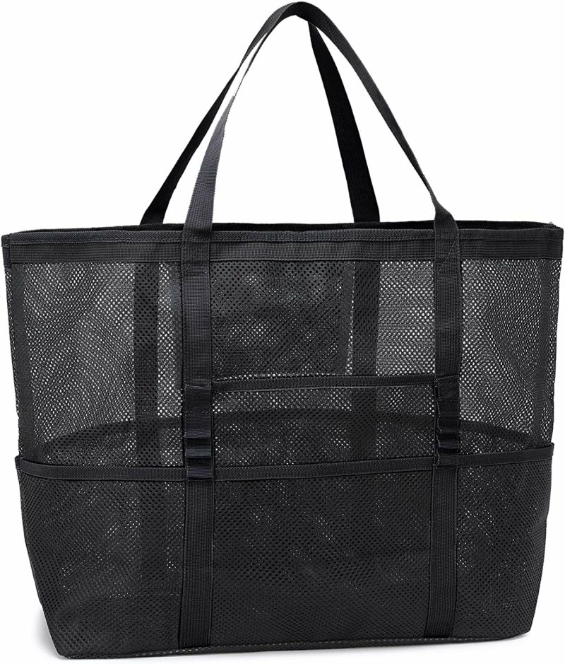 Luggage |  Mesh Beach Tote Bag For Xl Luggage black