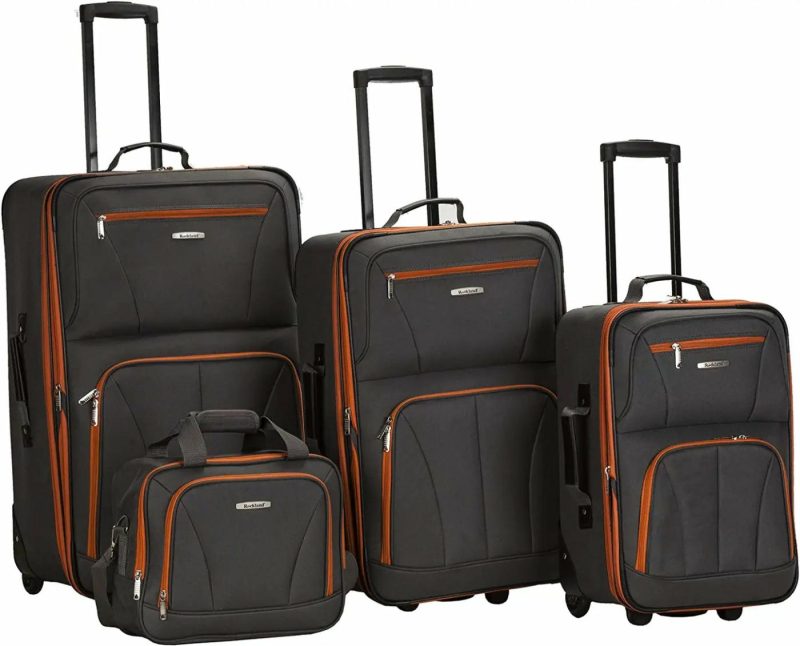 Luggage |  Rockland  4-Piece Journey Softside Upright Luggage Set (14/19/24/28) Luggage black