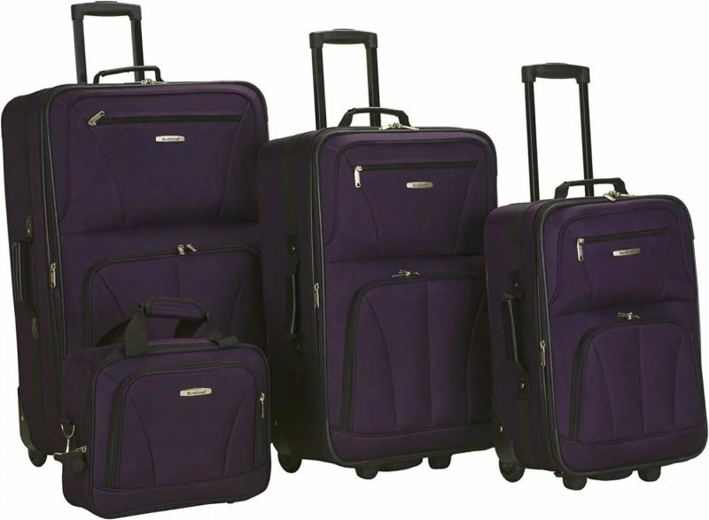 Luggage |  Rockland  4-Piece Journey Softside Upright Luggage Set (14/19/24/28) Luggage black