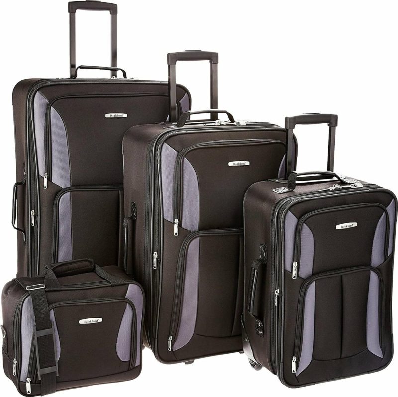 Luggage |  Rockland  4-Piece Journey Softside Upright Luggage Set (14/19/24/28) Luggage black