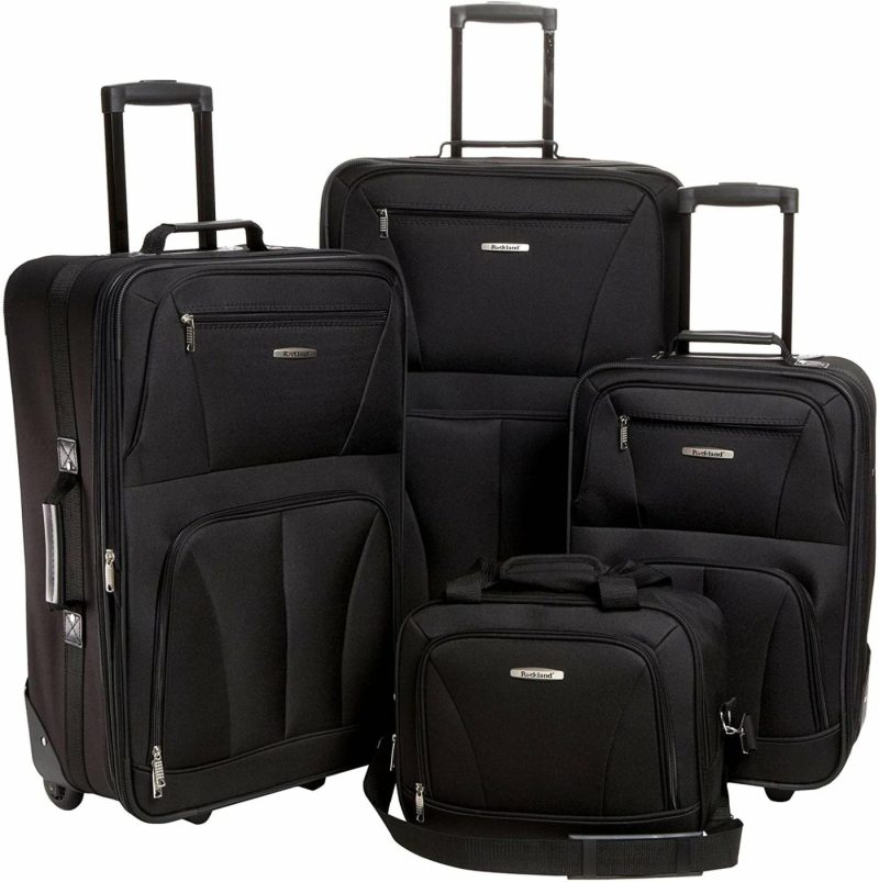 Luggage |  Rockland  4-Piece Journey Softside Upright Luggage Set (14/19/24/28) Luggage black