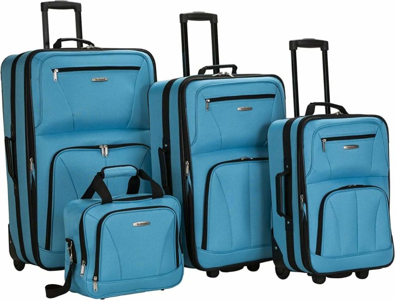 Luggage |  Rockland  4-Piece Journey Softside Upright Luggage Set (14/19/24/28) Luggage black