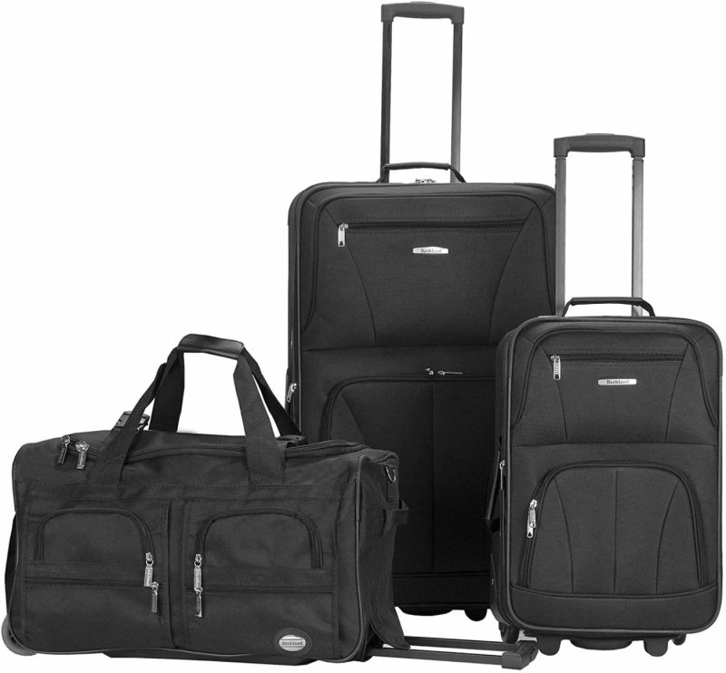 Luggage |  Rockland Vara Softside 3-Piece Upright Luggage Set(20/22/28) Luggage black