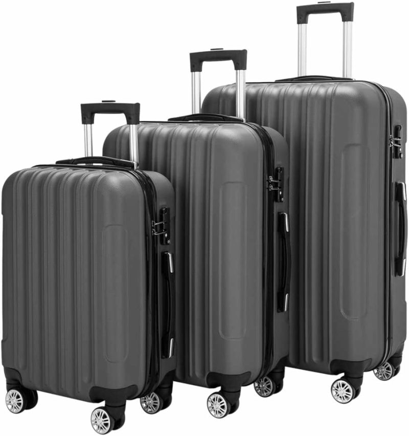 Luggage |  S-Suite 3-In-1 Multifunctional Large Capacity Traveling Storage Suitcase, Luggage Set Abs Suitcase 3 Piece Set With Tsa Lock Spinner Wheels 20"24"28", 3-In-1 Luggage Luggage black