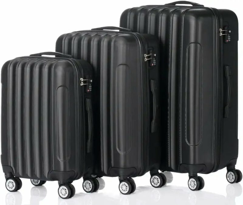 Luggage |  S-Suite 3-In-1 Multifunctional Large Capacity Traveling Storage Suitcase, Luggage Set Abs Suitcase 3 Piece Set With Tsa Lock Spinner Wheels 20"24"28", 3-In-1 Luggage Luggage black