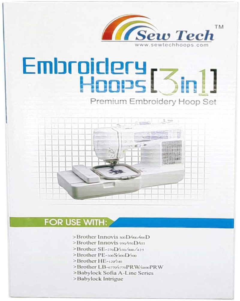 Needlework |  Sew Tech Embroidery Hoops For Brother Se600 Pe550D Pe535 Se400 Pe525 Pe540D Pe500 Se625 Se425 Innovis Babylock Brother Embroidery Machine Hoop Arts, Crafts & Sewing Needlework