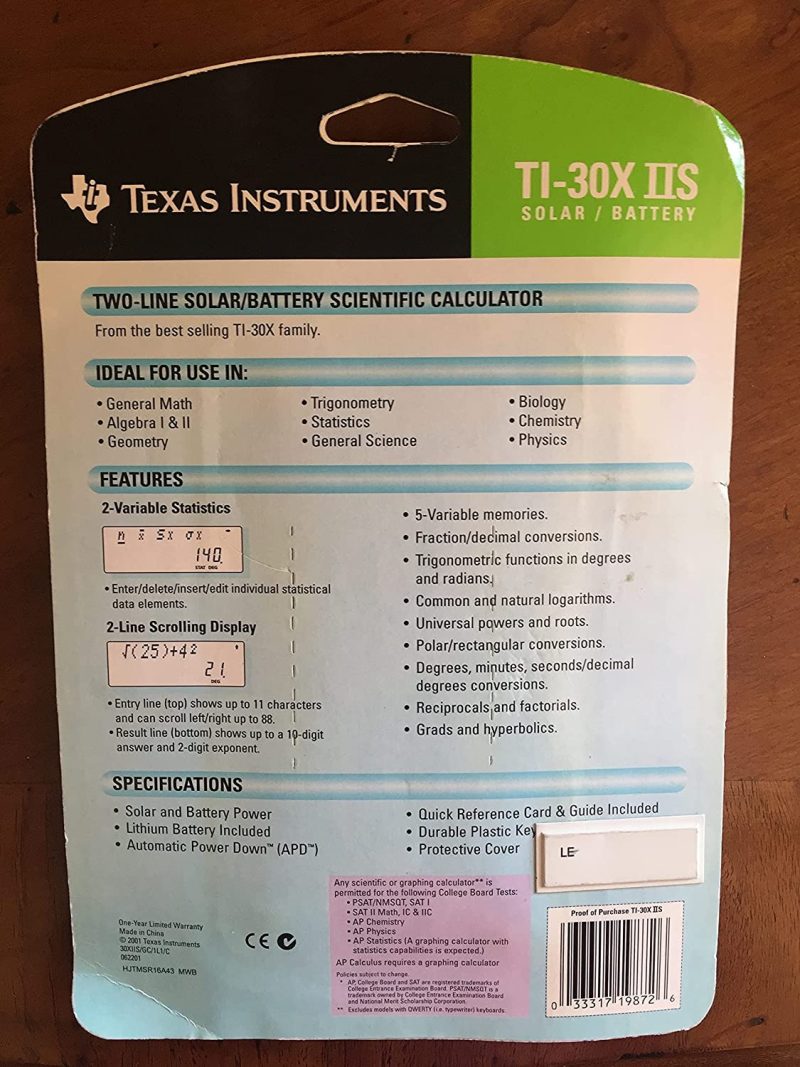 Office Electronics |  Back To School Texas Instruments Fundamental Ti-30X Iis, 2-Line Scientific Calculator Supply Kit, Essential Classroom Teaching & Advance Training Resource Tool For Math Science Algebra Statistics Trig Home Office Products Office Electronics