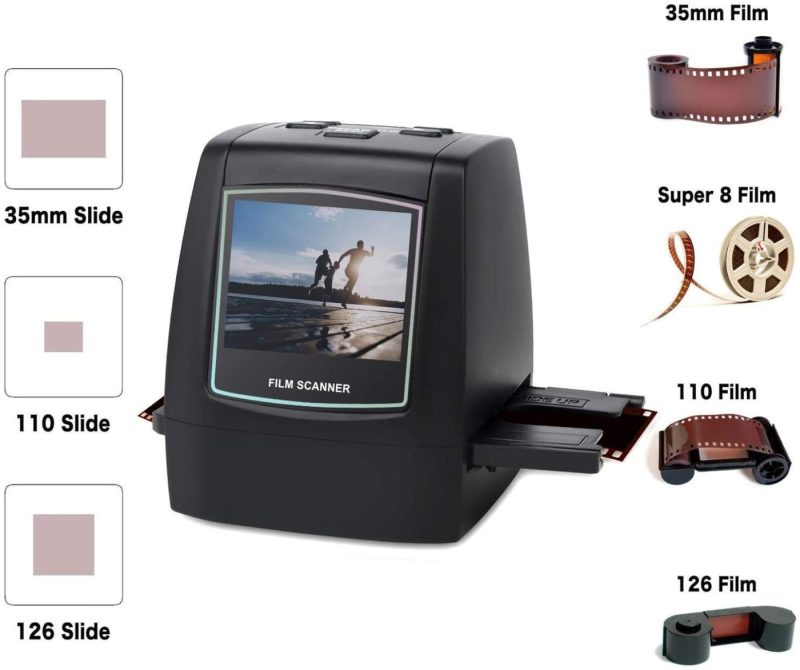 Office Electronics |  Digitnow 22Mp All-In-1 Film & Slide Scanner, Converts 35Mm 135 110 126 And Super 8 Films/Slides/Negatives To Digital Jpg Photos, Built-In 128Mb Memory, 2.4 Lcd Screen Home Office Products DIGITNOW