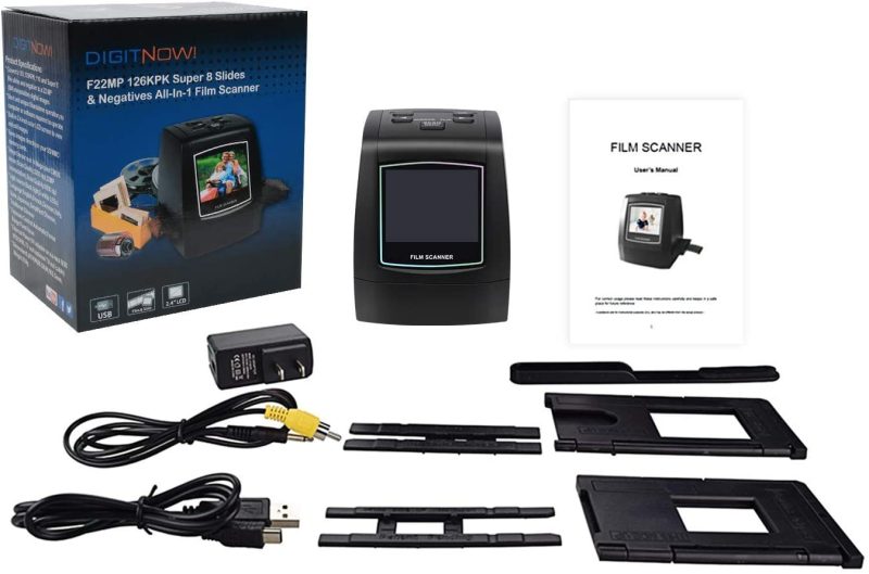 Office Electronics |  Digitnow 22Mp All-In-1 Film & Slide Scanner, Converts 35Mm 135 110 126 And Super 8 Films/Slides/Negatives To Digital Jpg Photos, Built-In 128Mb Memory, 2.4 Lcd Screen Home Office Products DIGITNOW