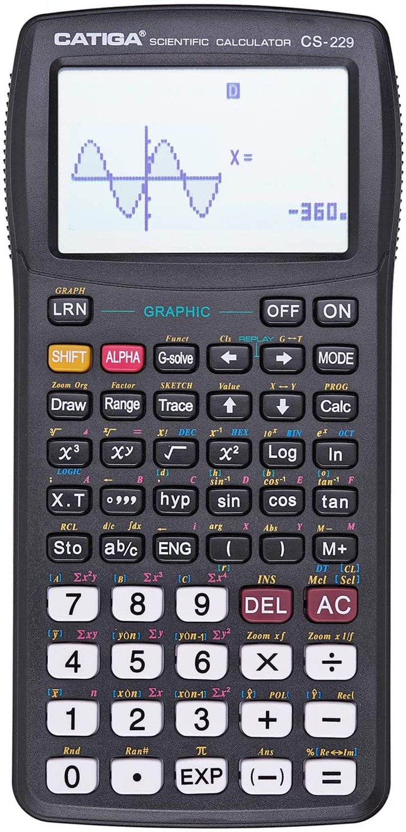 Office Electronics |  Scientific Calculator With Graphic Functions – Multiple Modes With Intuitive Interface – Perfect For Beginner And Advanced Courses, High School Or College (Black) Home Office Products black